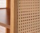 Cristaleira sem Porta Ricca Slim com Palhinha Sextavada, wood pattern | WestwingNow