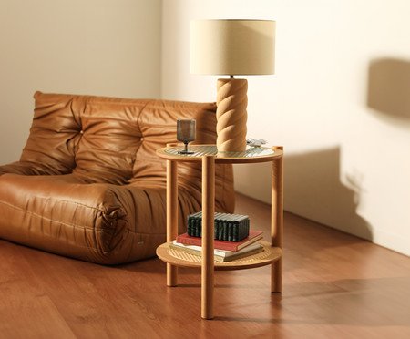 Mesa Lateral Vimea com Palhinha Sextavada | Westwing