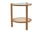 Mesa Lateral Aura com Palhinha Sextavada, wood pattern | WestwingNow
