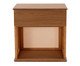 Mesa de Cabeceira Quadrada Aura com Palhinha Quadriculada, wood pattern | WestwingNow