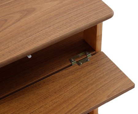 Mesa de Cabeceira Quadrada Aura com Palhinha Quadriculada | Westwing