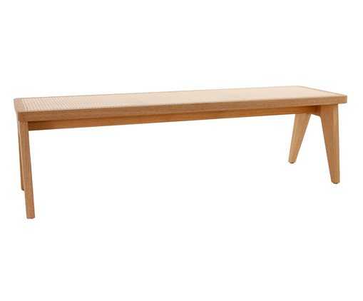 Banco Aura com Palhinha Sextavada, wood pattern | WestwingNow