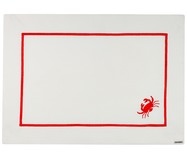 Lugar Americano Bordado Crab - Off White | WestwingNow