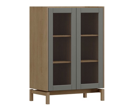 Cristaleira Essential Tauari/Concret, wood pattern | WestwingNow