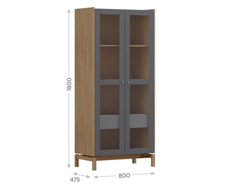 Cristaleira Versatto Tauari/Concret | Westwing