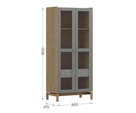 Cristaleira Versatto Tauari/Concret | Westwing