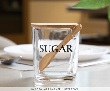 Açucareiro com Colher Bambum Basic | Westwing