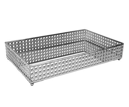 Bandeja com Espelho Versalhes Prateada | Westwing