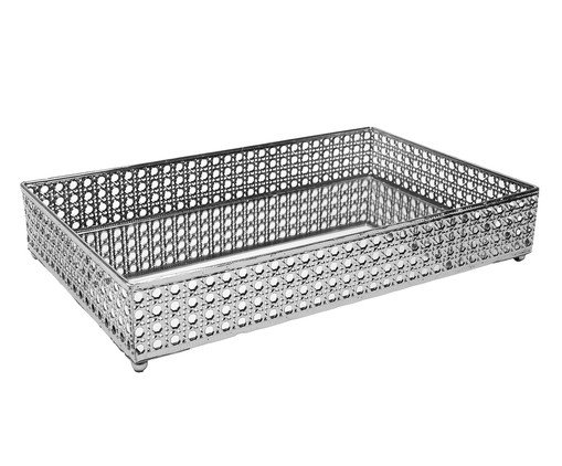 Bandeja com Espelho Versalhes Prateada, Prata ou Metálico | WestwingNow