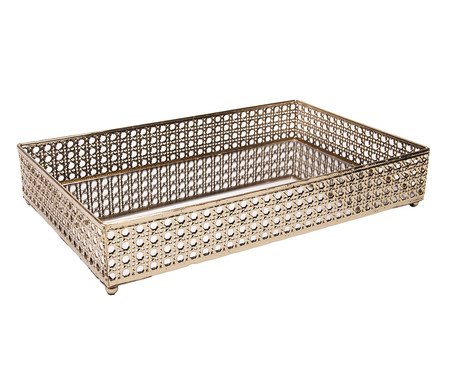 Bandeja com Espelho Versalhes Dourada | Westwing