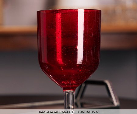 Jogo de Taças Boreal Vermelho | Westwing