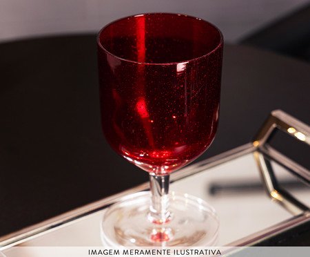 Jogo de Taças Boreal Vermelho | Westwing