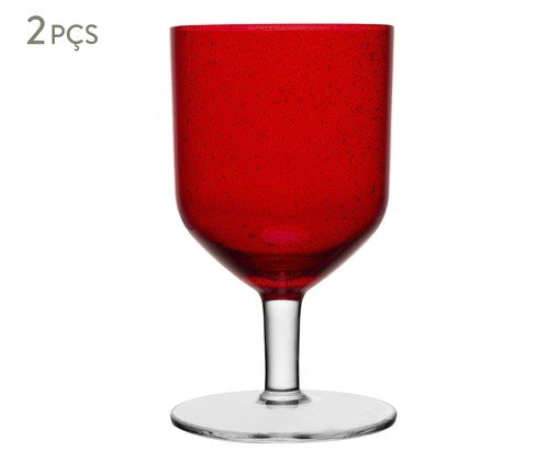 Jogo de Taças Boreal Vermelho, Vermelho | WestwingNow