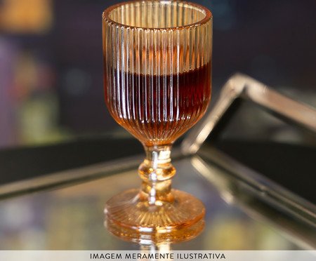 Taça para Licor Lines Âmbar | Westwing