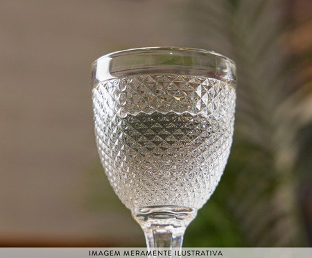 Taça para Água com Fio Dourado Bico de Jaca | Westwing