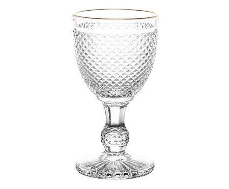 Taça para Água com Fio Dourado Bico de Jaca | Westwing