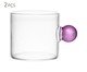 Jogo de Xícaras para Café Esfera Rosa, Transparente | WestwingNow