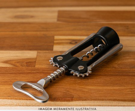 Saca-rolhas Chef Pro Preto | Westwing