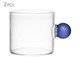 Jogo de Xícaras para Café Esfera Azul, Transparente | WestwingNow