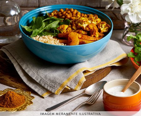 Bowl para Servir Vancouver Azul Caribe - 24cm | Westwing