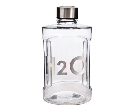 Garrafa de Água H2O Clear Prata - 900ml | Westwing