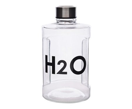 Garrafa de Água H2O Clear Preto - 900ml | Westwing