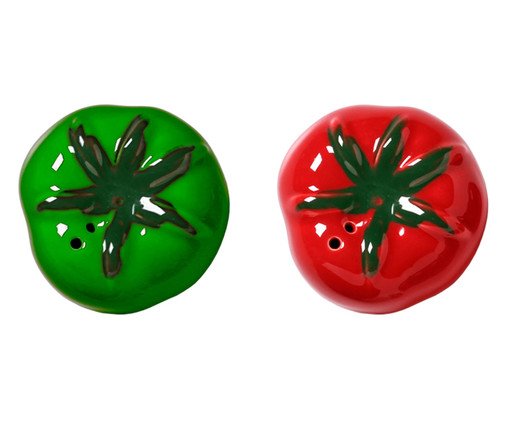 Jogo de Saleiro e Pimenteiro Tomate, Colorido | WestwingNow