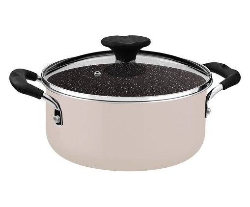 Caçarola em Alumínio com Revestimento Cerâmico Tunis Rosa, Prata ou Metálico | WestwingNow