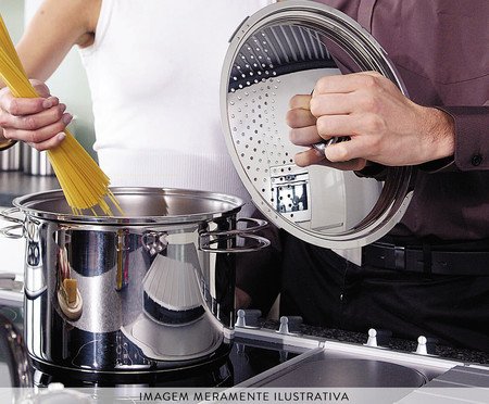Espagueteira em Inox com Fundo Triplo Solar | Westwing