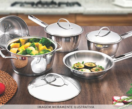 Panela em Inox com Fundo Triplo Allegra | Westwing