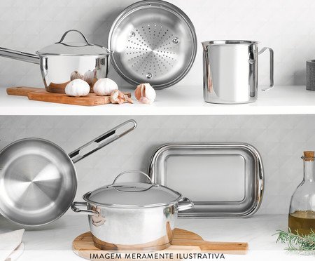 Panela em Inox com Fundo Triplo Allegra | Westwing