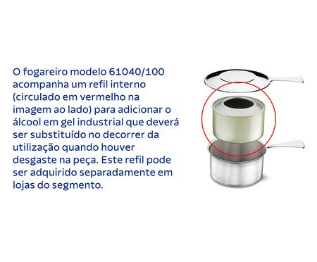 Rechaud com Fogareiro em Inox Solar | Westwing