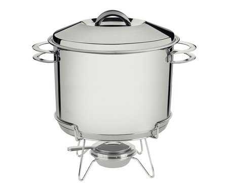 Rechaud com Fogareiro em Inox Solar | Westwing