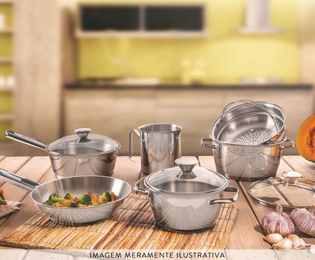Frigideira em Inox com Fundo Triplo Allegra | Westwing