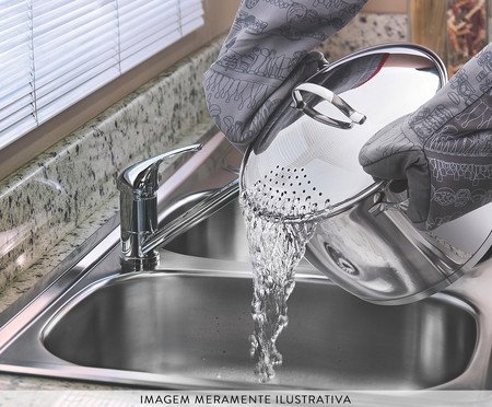 Espagueteira em Inox com Fundo Triplo Allegra | Westwing
