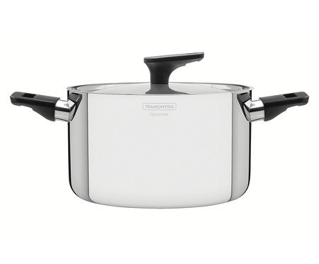 Caçarola Funda com Tampa em Inox Grano