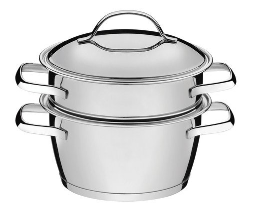 Cuscuzeira em Inox com Fundo Triplo Allegra, Prata ou Metálico | WestwingNow