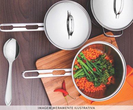 Frigideira em Inox com Fundo Triplo Amos | Westwing