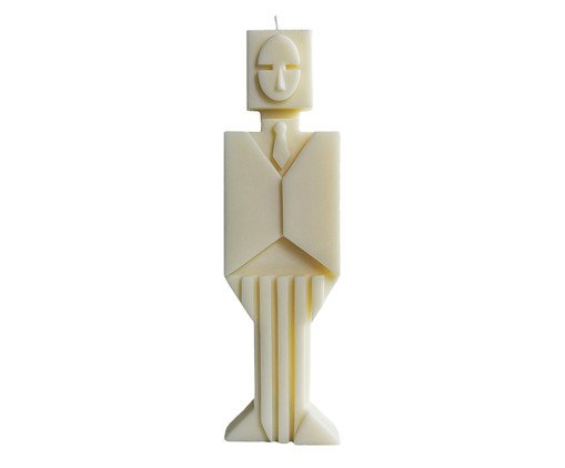 Vela Boneco Paul Collection Branca, Branco | WestwingNow