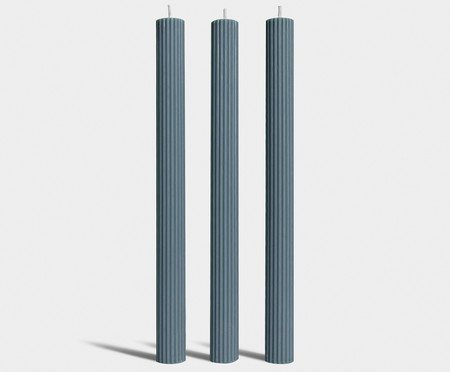 Trio de Velas Azuis | Westwing