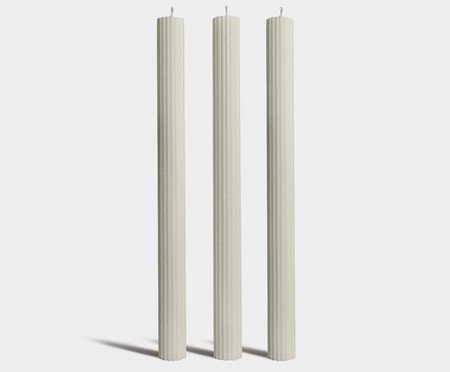 Trio de Velas Brancas | Westwing