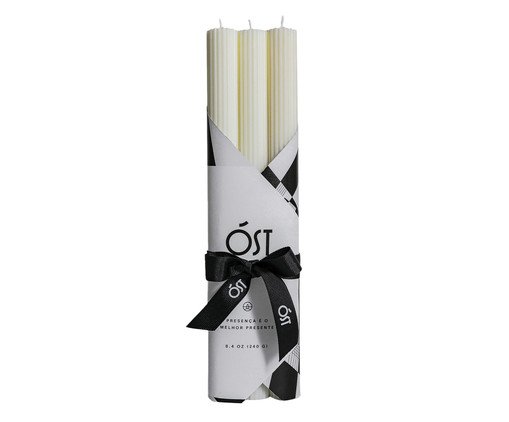 Trio de Velas Brancas, Branco | WestwingNow