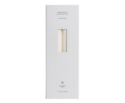 Quarteto de Velas Brancas Branca, Branco | WestwingNow