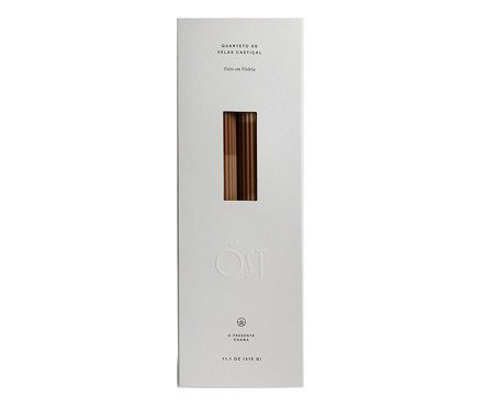 Quarteto de Velas Terracota Mescla Marrom | Westwing