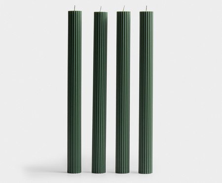 Quarteto de Velas Verde Oliva | Westwing