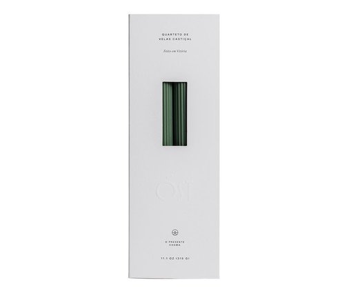 Quarteto de Velas Verde Oliva, Verde | WestwingNow