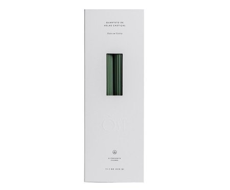 Quarteto de Velas Verde Oliva | Westwing