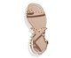 Rasteira Tiras Couro Rosa Spikes, Rosa | WestwingNow