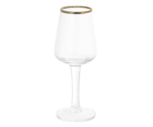 Taça Licor Bergen com Borda Dourada, Transparente | WestwingNow