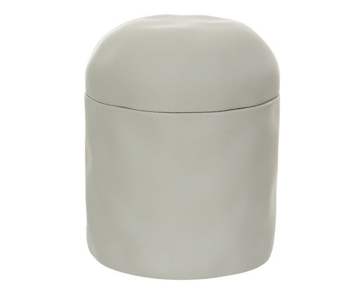 Pote com Tampa Cimento Orgânico Off White, Off White | WestwingNow